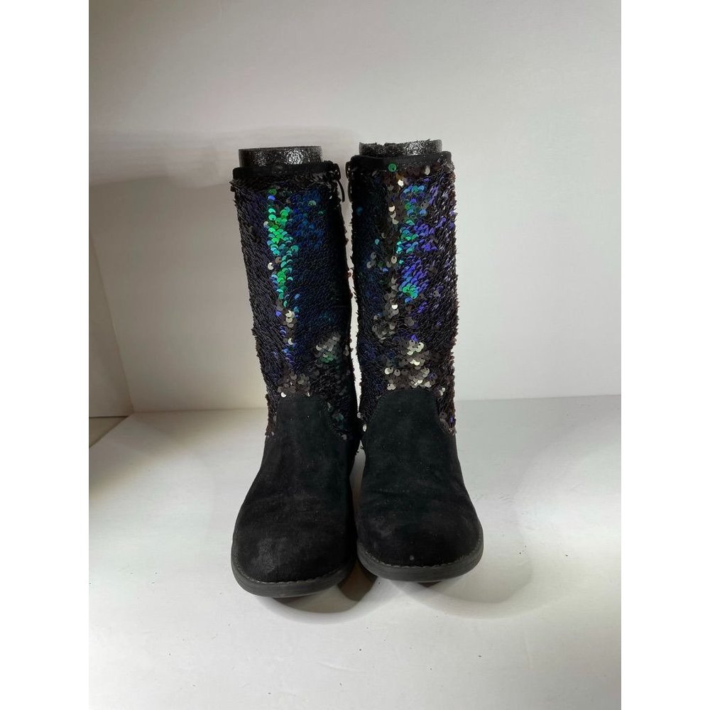 ⭐️⭐️Cupcake Couture Girls Jewel Sequin Mid Calf Boot Shoes size 5  ⭐️⭐️